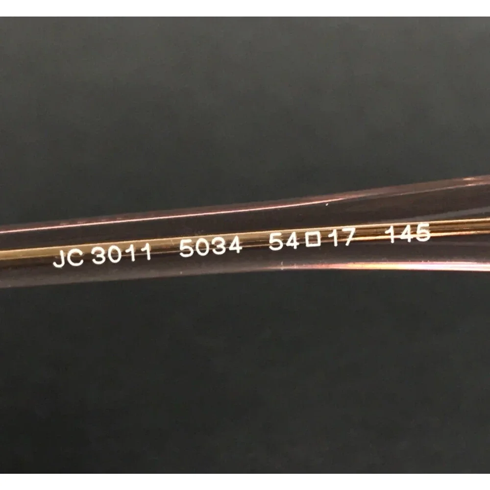 Jimmy Choo Eyeglasses Frames JC3011 5034 Transparent Pink Cat Eye 54-17-145
